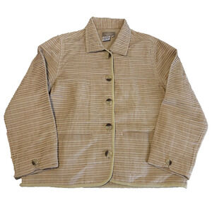 The Territory Ahead Jacket Womens Medium Soft Cottage Core Blazer Tan Sport Coat